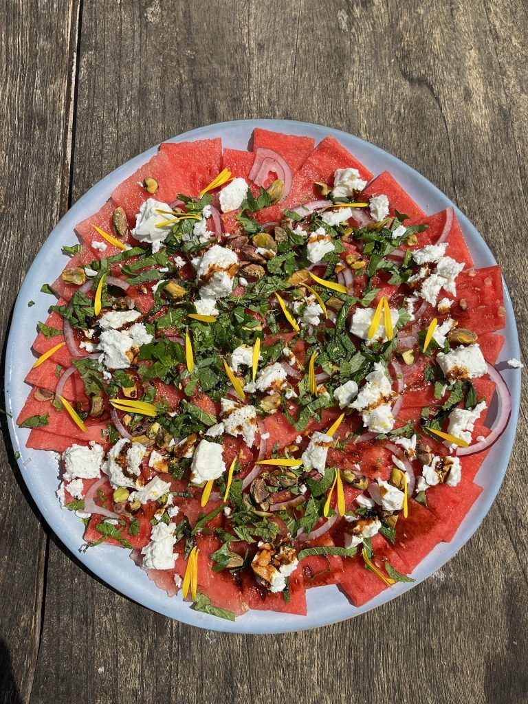 Carpaccio van watermeloen